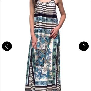 Clover Canyon Crepe de Chine Floral Maxi Dress